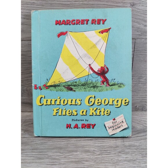 Curious George Flies A Kite By Margret Rey-1958-Weekly Reader Children's Book - Picture 1 of 12